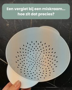 Miskraam. Rouw. Verlies. Zwangerschapsverlies. Thuis een miskraam. Vergiet. Tip.